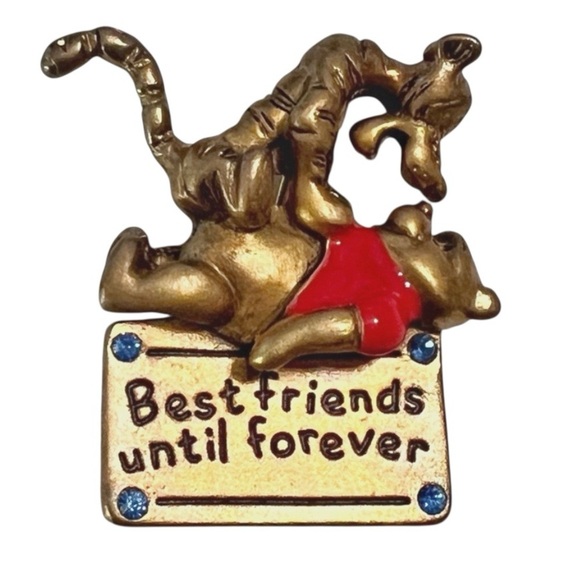 Disney Jewelry - Vintage Winnie the Pooh and Tigger “Best Friends Until Forever” Brooch
